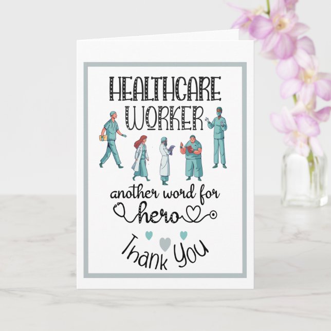Tarjeta Gracias a Héroe del trabajador de salud (Orquídea)