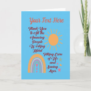 Tarjeta Gracias a la asombrosa gente con opción personaliz