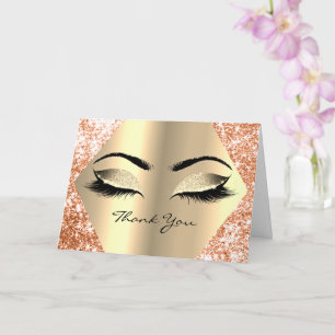 Tarjeta Gracias a la novia de la maquillaje de cartas Cora