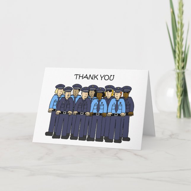 Tarjeta Gracias a la policía (Anverso)