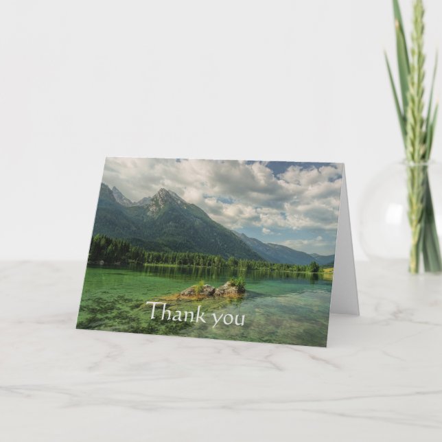 Tarjeta Gracias a las Escrituras de Escenario de los Bosqu (Anverso)