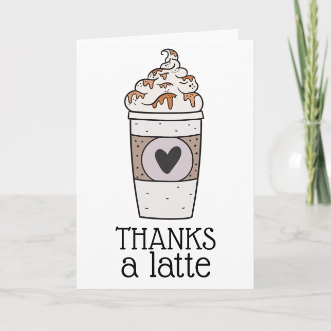 Tarjeta Gracias a Latte Gracias Card (Anverso)