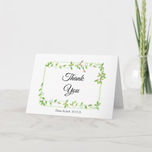 Tarjeta Gracias a los amigos rosas de la Boda de marfil ve (Anverso)