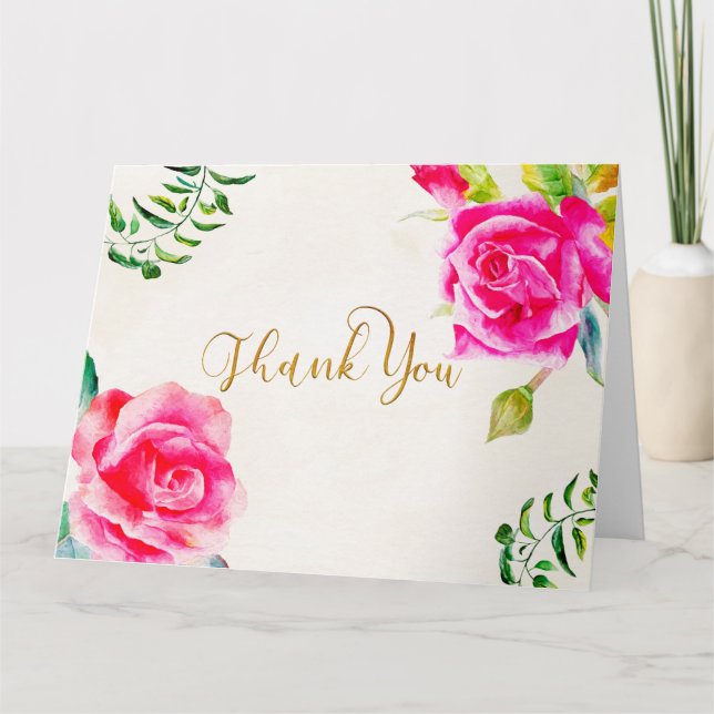 Tarjeta Gracias a los Rosas (Anverso)
