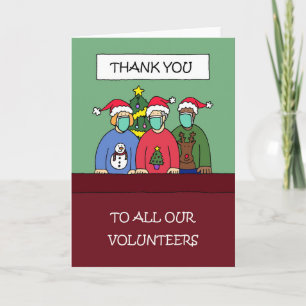 Tarjeta Gracias a los voluntarios en Navidades