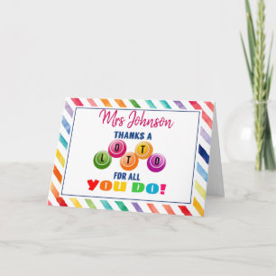 Tarjeta gracias a Lotto por todo lo que haces como regalo
