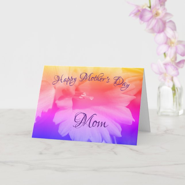 Tarjeta Gracias a mamá Día de las madres de flores de Daff (Orquídea)