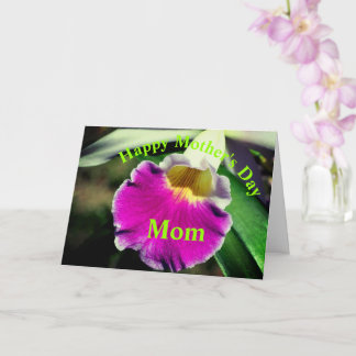 Tarjeta Gracias a mamá Día de las madres de flores de orqu
