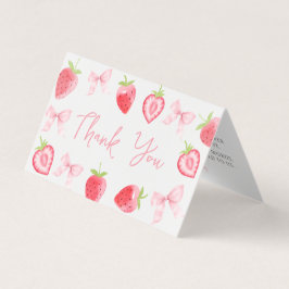 Tarjeta Gracias a Pink Berry Sweet Baby Shower Foldable