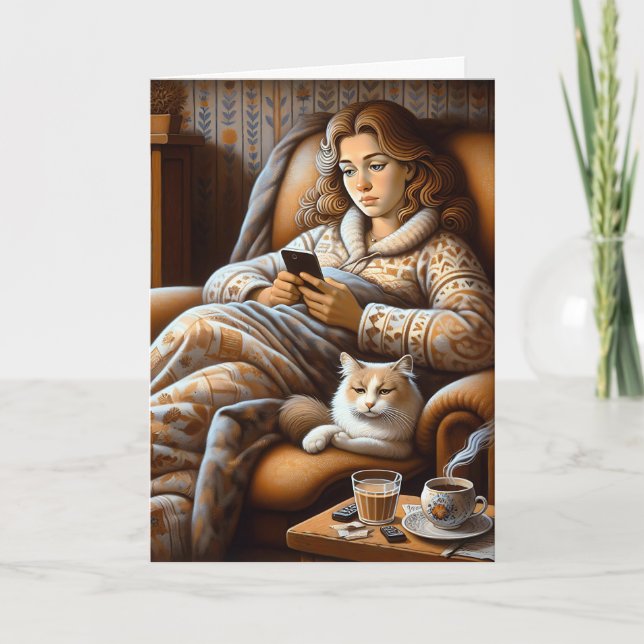 Tarjeta Gracias a un amigo en línea | Cronicamente enfermo (Anverso)