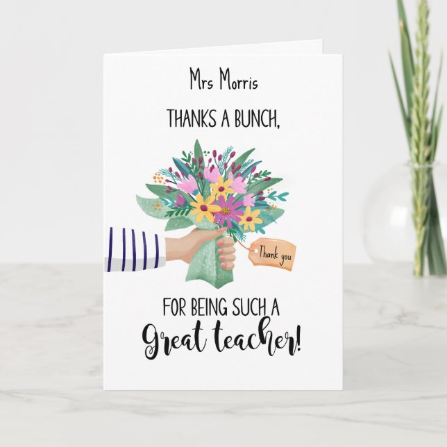 Tarjeta ¡Gracias a un brunch por ser tan buen profesor! (Anverso)