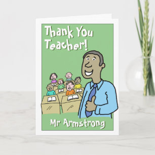 Tarjeta Gracias a un profesor masculino
