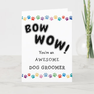 Tarjeta Gracias a Veterinary Dog Walker Groomer Caregiver