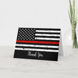 Tarjeta Gracias al bombero del Departamento de Bomberos de