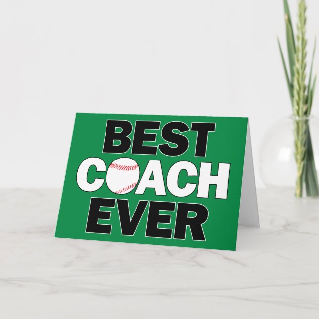 Tarjeta Gracias Al Mejor Entrenador De Béisbol De La Peque (Anverso)