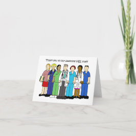 Tarjeta Gracias al personal médico de HSE