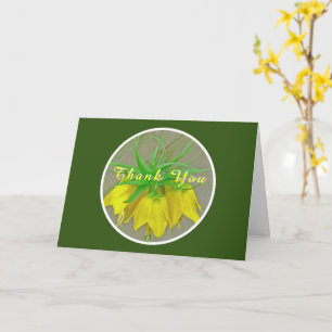 TARJETA GRACIAS/AMARILLO IMPERIAL CORONA/TULIP ÚNICO