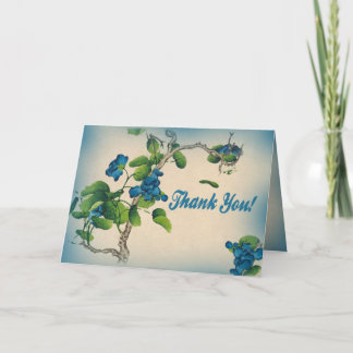 Tarjeta Gracias Antigua Flor China