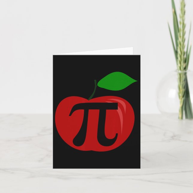 Tarjeta Gracias Apple Pie Lover Funny Pi Day Math Tea (Anverso)