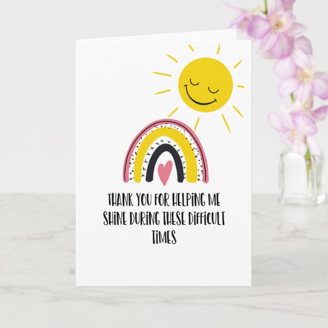 Tarjeta gracias ayudándome a brillar la enfermedad del cán (Orquídea)