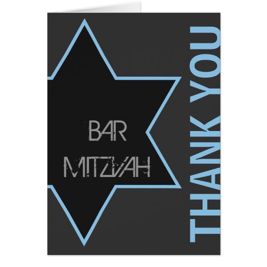 Tarjeta Gracias barra moderna Mitzvah