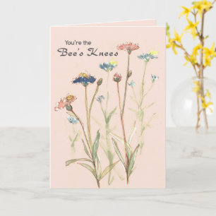 Tarjeta Gracias Bee's Knees Honeybee Acianos Rosa