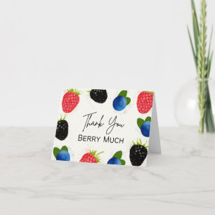 Tarjeta Gracias Berry Mucho - Pun Card