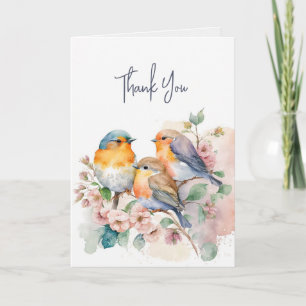 Tarjeta Gracias Bluebirds