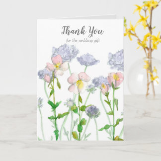 Tarjeta Gracias Boda Gift Spring Flowers
