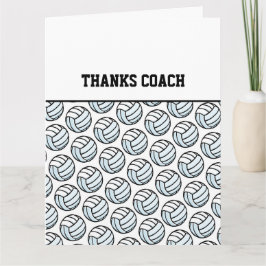 Tarjeta GRACIAS COACH Voleibol Team Sports White Black