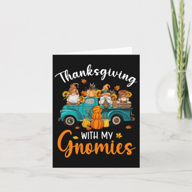 Tarjeta Gracias con mis amigos de Gnomies Gnomes Happy (Anverso)