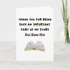 Tarjeta Gracias | Cortar nombre personalizado | Parte De M