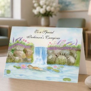 Tarjeta Gracias Cuidador de Parkinson Otter Woodland