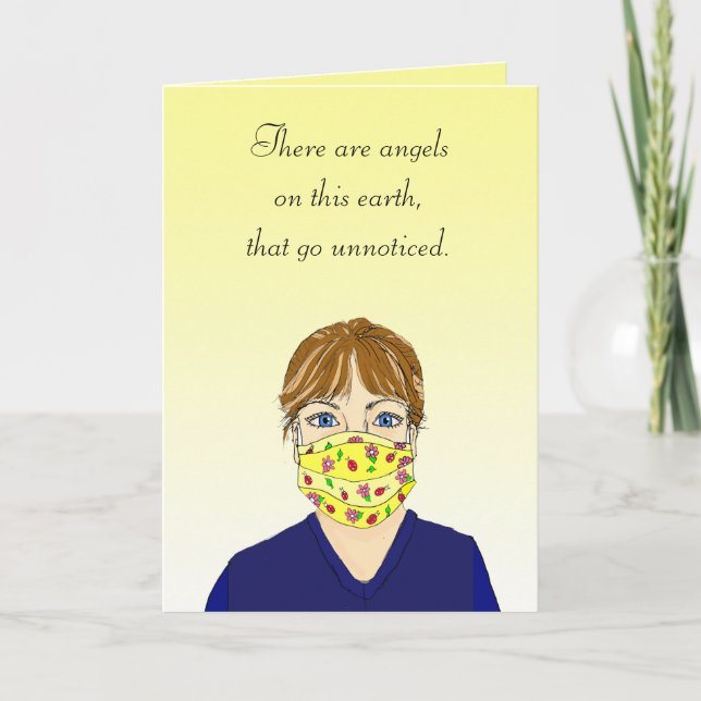 Tarjeta Gracias Cuidador, eres mi Ángel (Anverso)