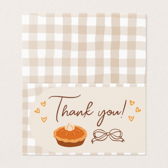 Tarjeta Gracias Cutie Pie Fole Card (Exterior desplegado)