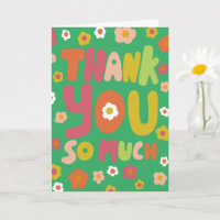 GRACIAS Daisies Colorful Curvy Bubble Letters