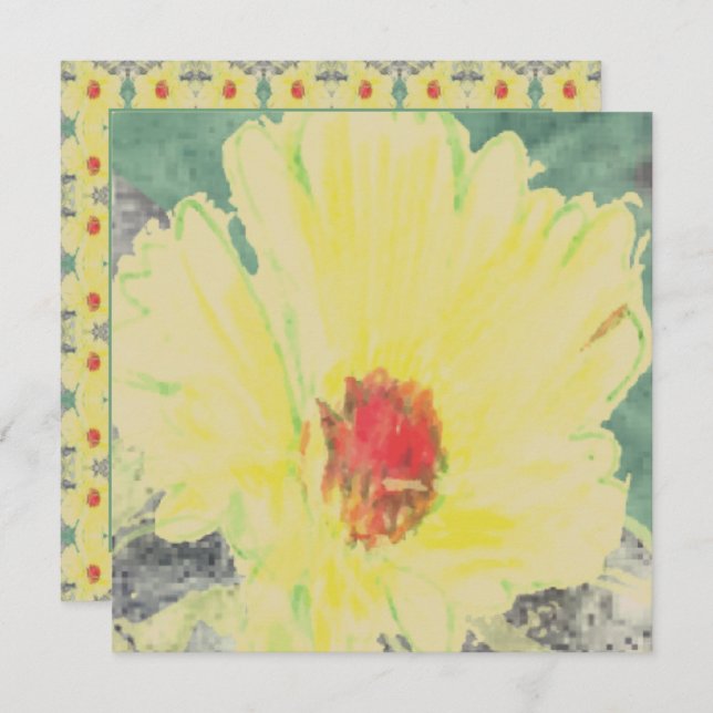 Tarjeta Gracias Daisy (Anverso / Reverso)