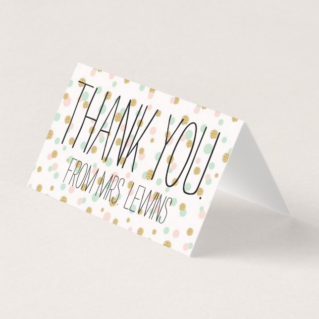 Tarjeta Gracias de la Sra. (Profesora) Newly Bride (Anverso)