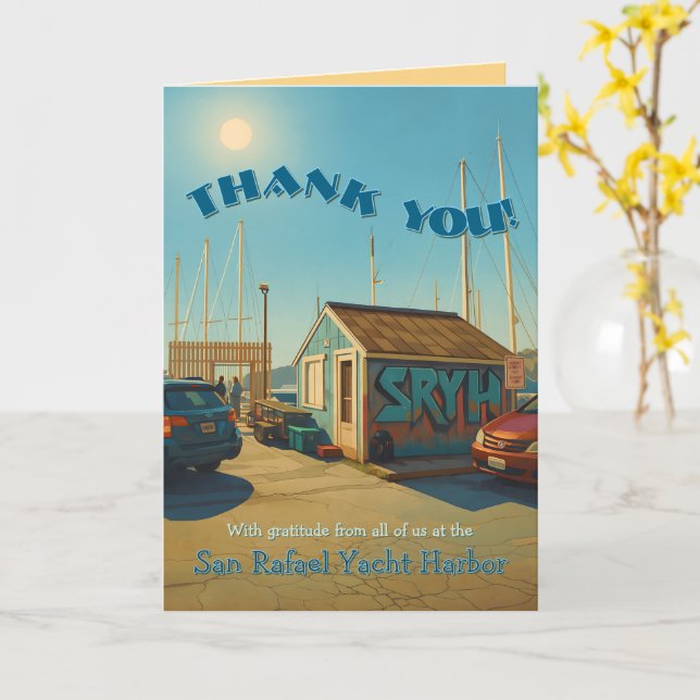 Tarjeta ¡Gracias doblado bilingüe inglés/español! Saludo (flor amarilla)