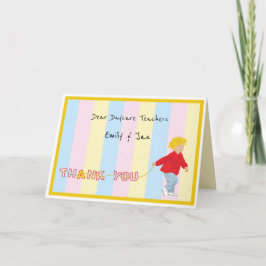 Tarjeta Gracias Docente de guardería