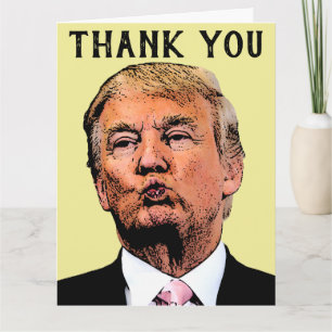 TARJETA GRACIAS DONALD TRUMP KISS