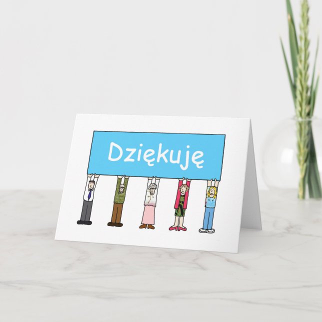 Tarjeta Gracias en grupo de Personalizados polacos (Anverso)