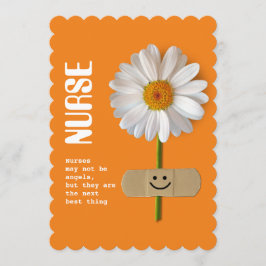 Tarjeta Gracias Enfermera. Daisy sonriente