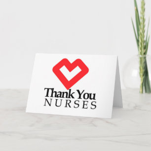 Tarjeta Gracias Enfermeras   Corazón Rojo