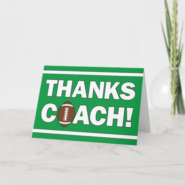 Tarjeta Gracias Entrenador De Fútbol Gracias (Anverso)