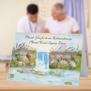 Tarjeta Gracias Equipo Espinal Cascada de Otter Woodland