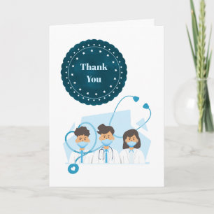 Tarjeta Gracias equipo médico médico