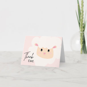 Tarjeta Gracias Ewe - Pun