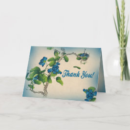 Tarjeta Gracias Flor China Antigua