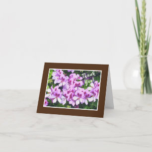 TARJETA GRACIAS /FLORAL/RESEMBLES VIOLETS/BLANK DENTRO